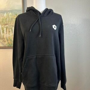 Hurley Black Pullover Hoodie Back Graphic Surf‎ Streetwear